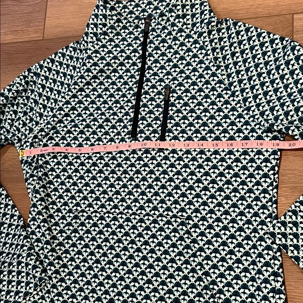 T by Talbots OUT & ABOUT HALF-ZIP PULLOVER - FASCINATING SCALLOP Sz M Sporty - Picture 7 of 13